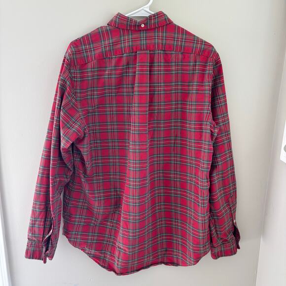 Ralph Lauren Men's Cotton Red Plaid Button Down Holiday Christmas Shirt Size L - Picture 8 of 8